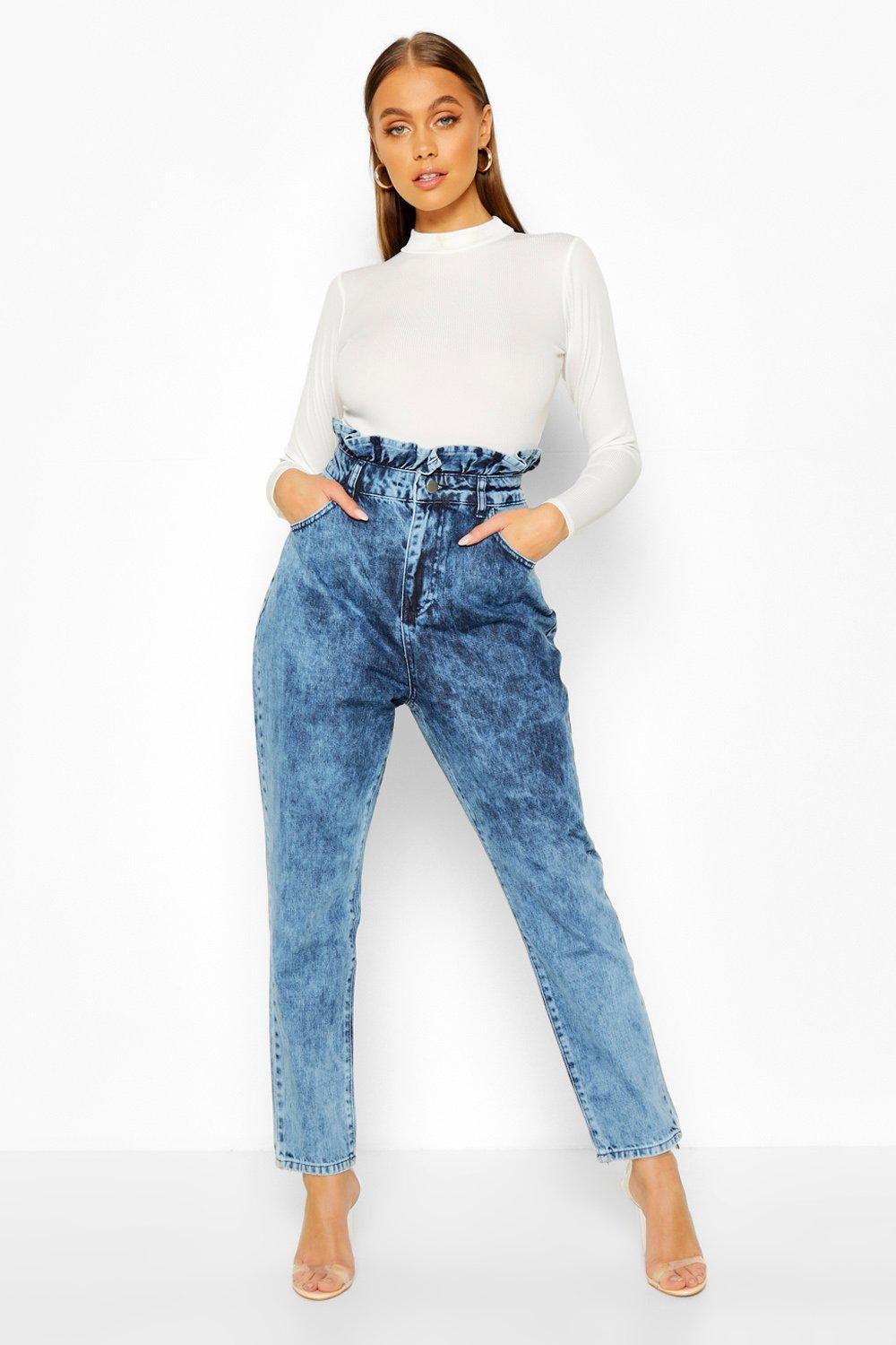 paperbag denim jeans