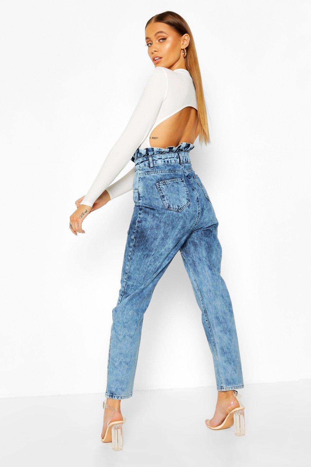 boohoo paperbag jeans