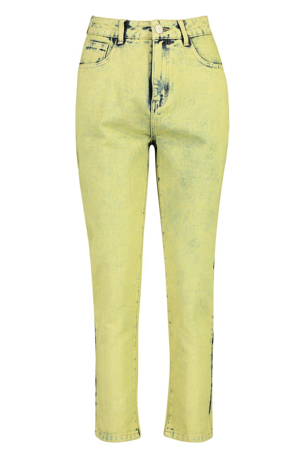 Jean mom fashion vert