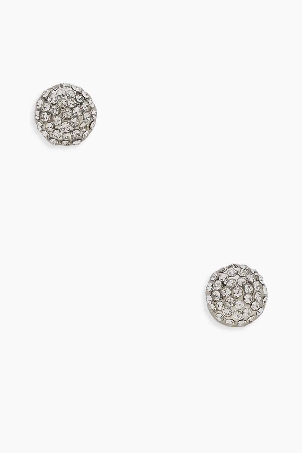 diamante stud earrings