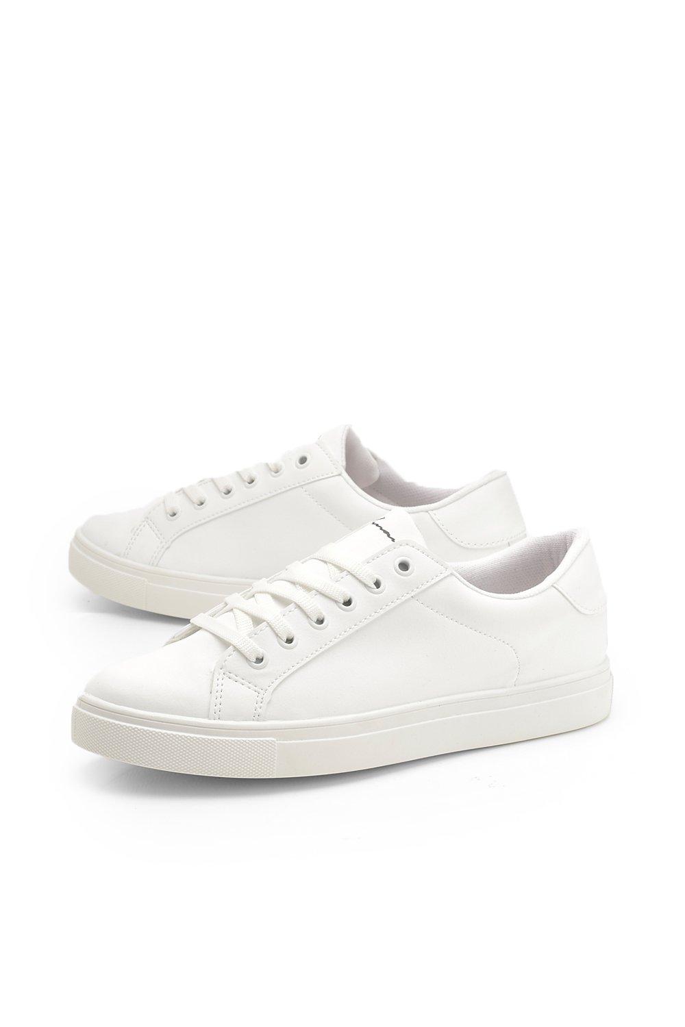 Boohoo hot sale white trainers