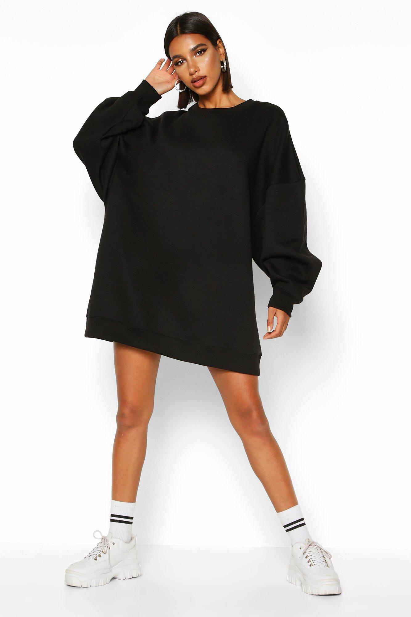 oversized crew neck dress