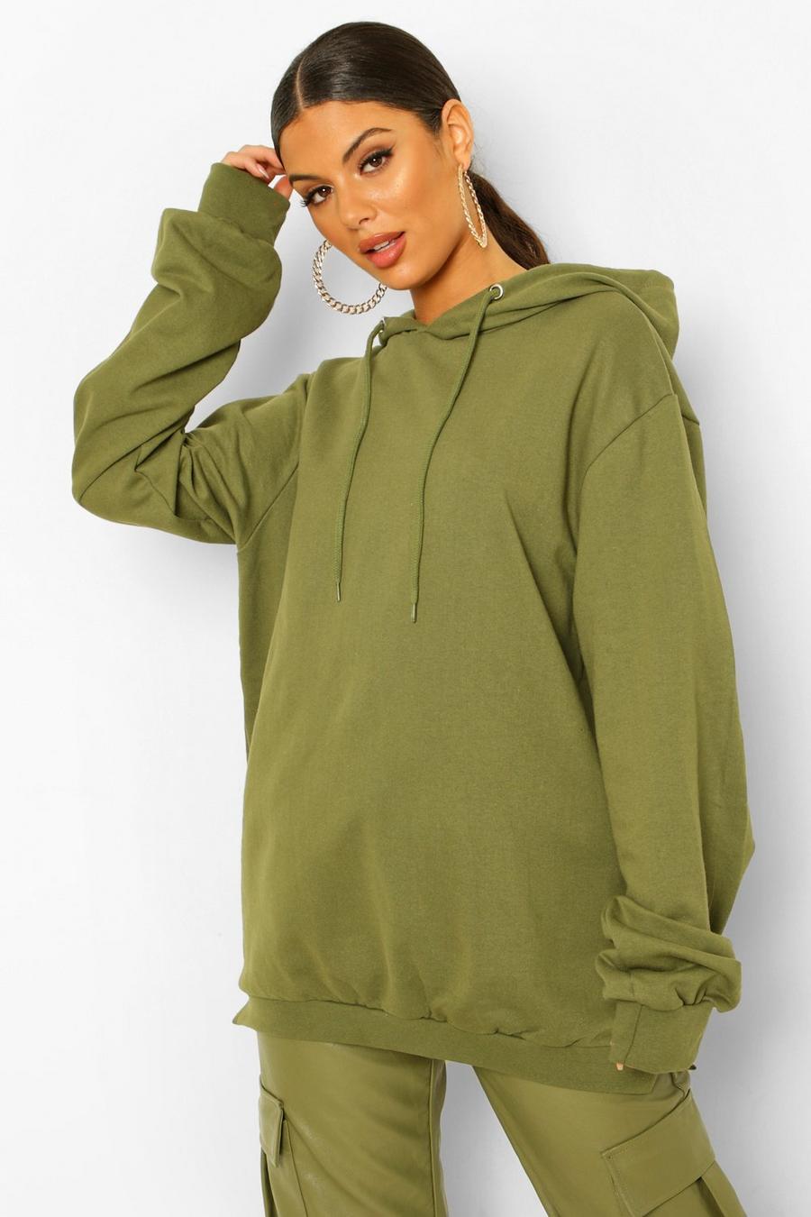 Olive Extreme Oversized Hoodie image number 1