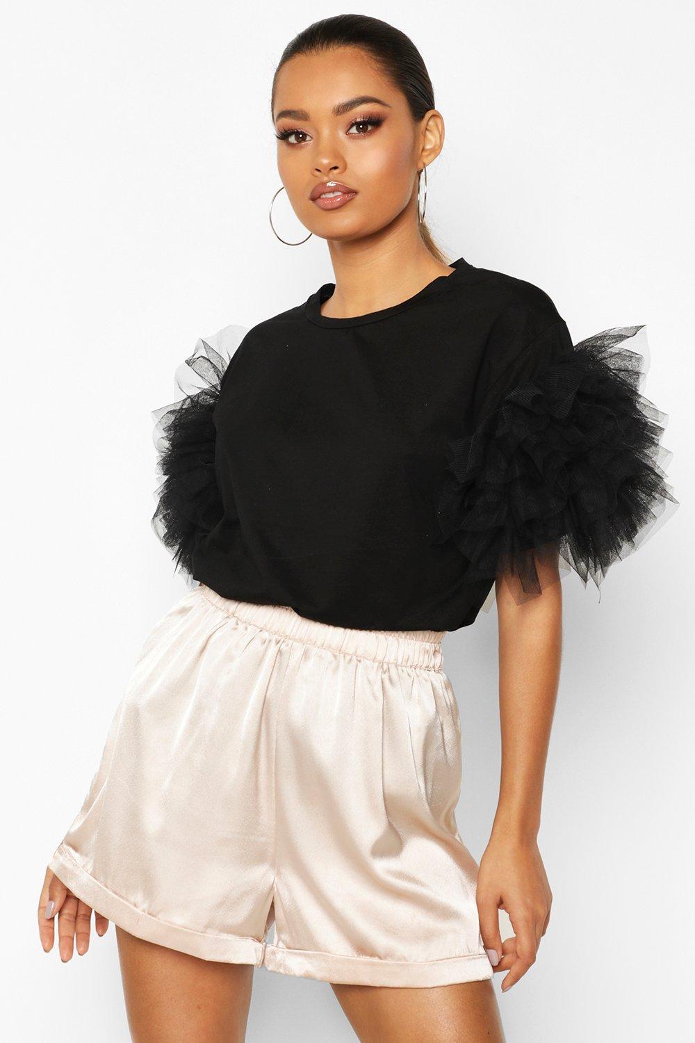 ruffle arm top