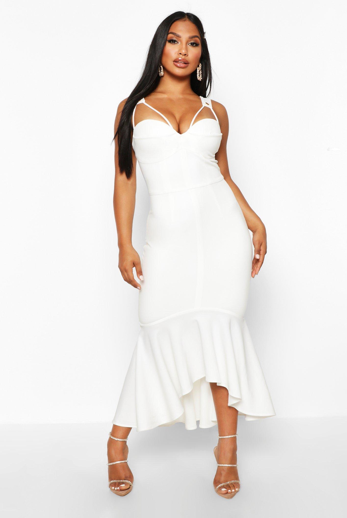 fishtail midi dress uk