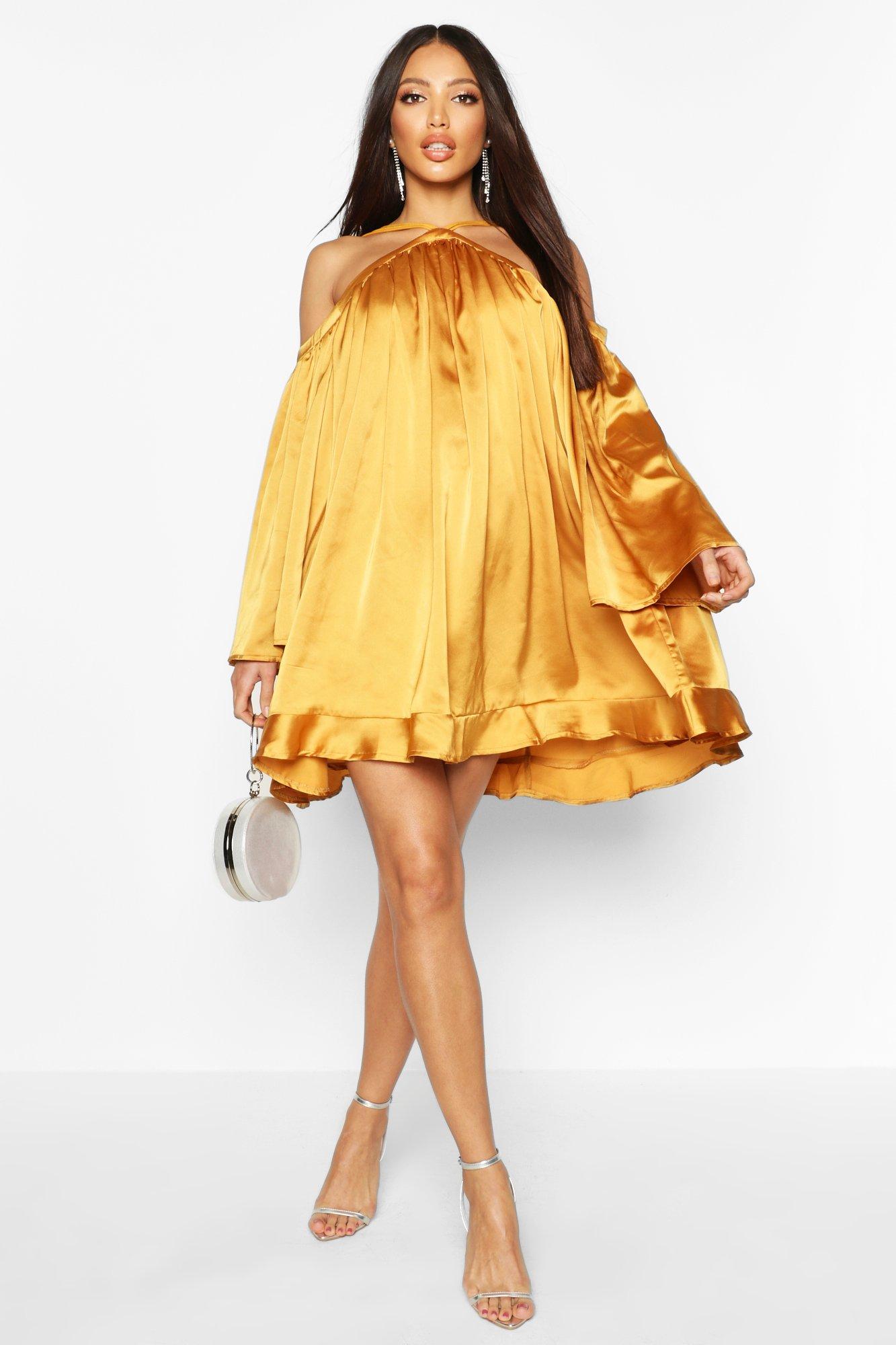 Silk best sale swing dress