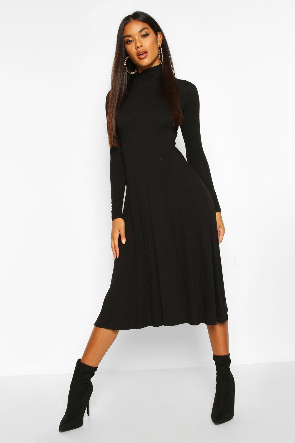 Long sleeve shop midi skater dress