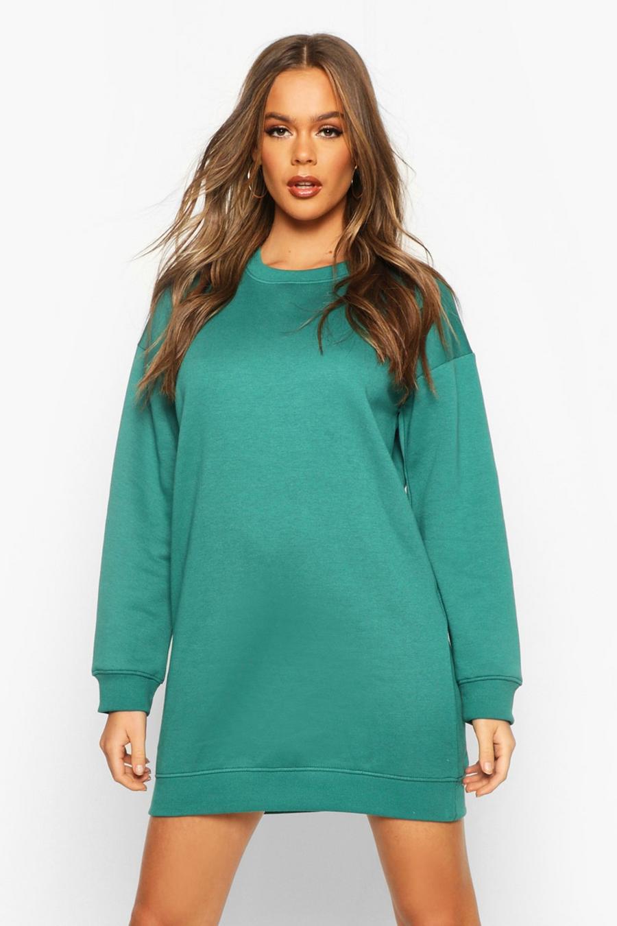 Ribbed Hem Oversized Sweatshirt Dress image number 1