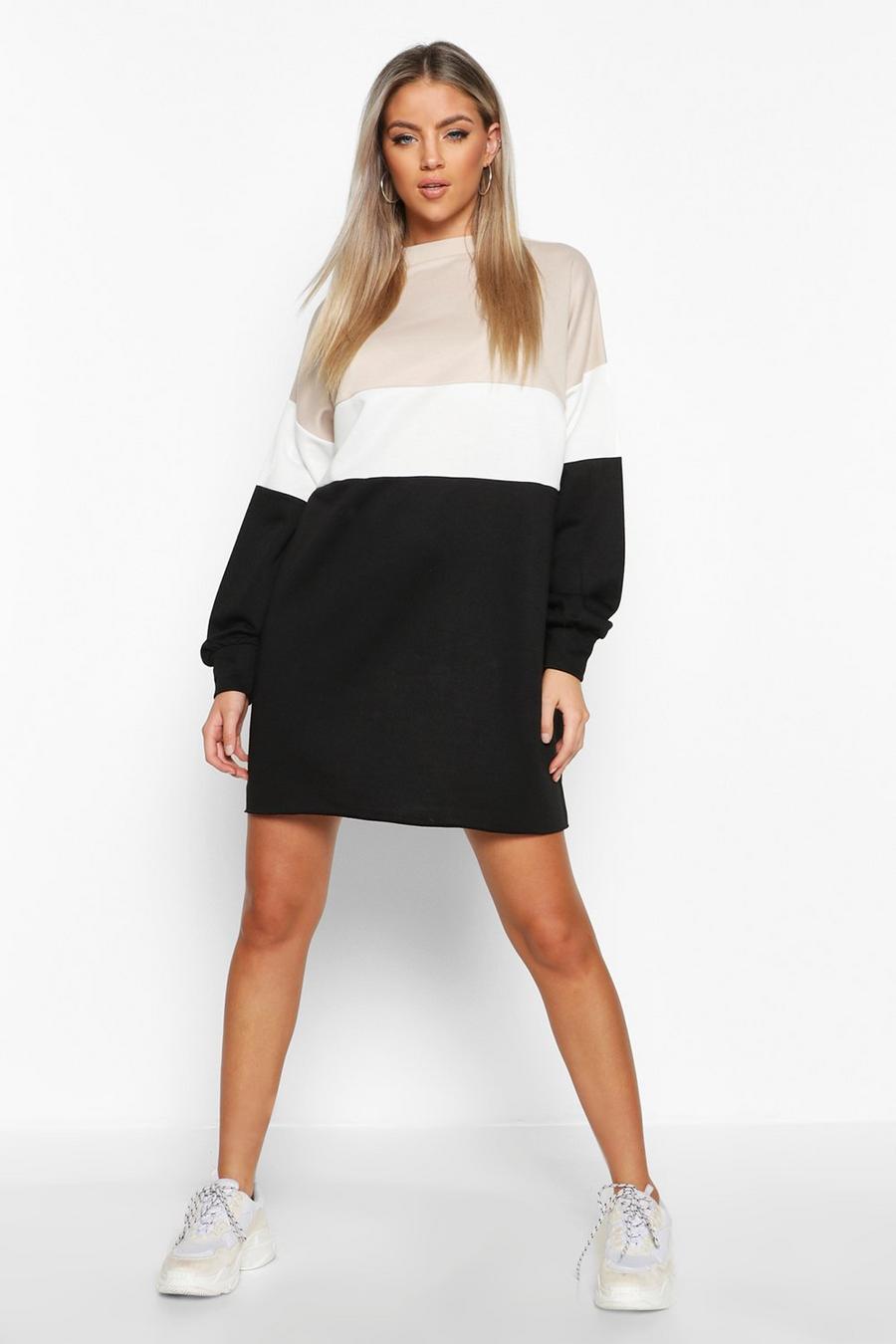 Robe sweat oversize colorblock image number 1