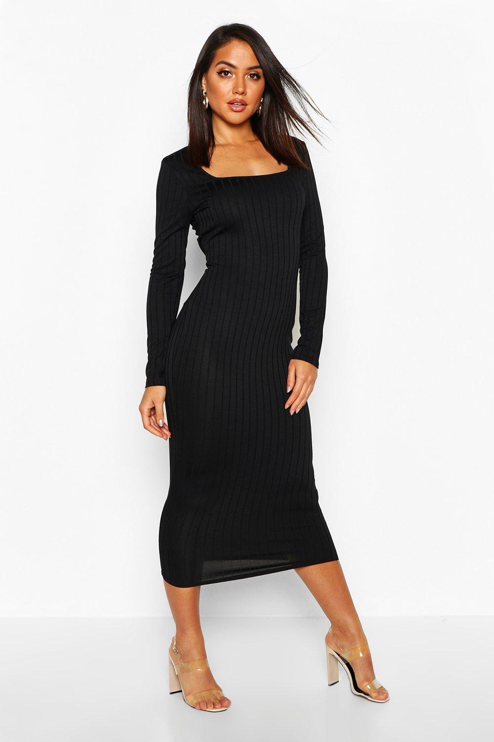 boohoo ribbed dress