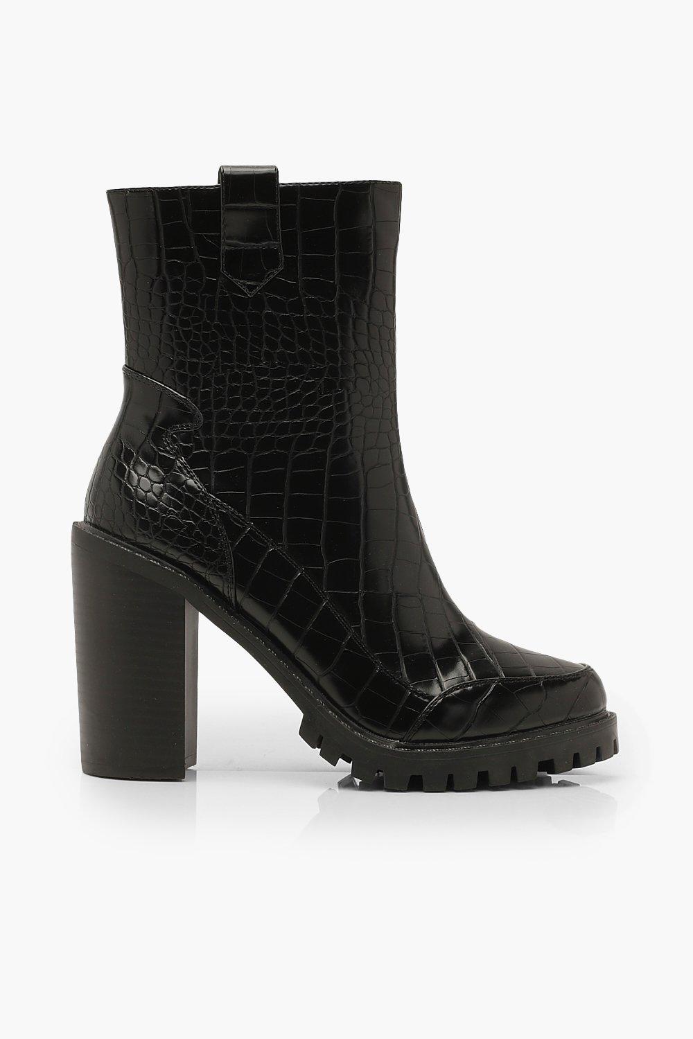 boohoo croc boots