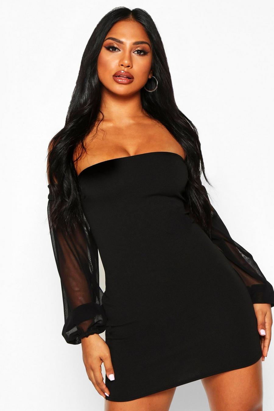 Off The Shoulder Bodycon Mini Dress image number 1
