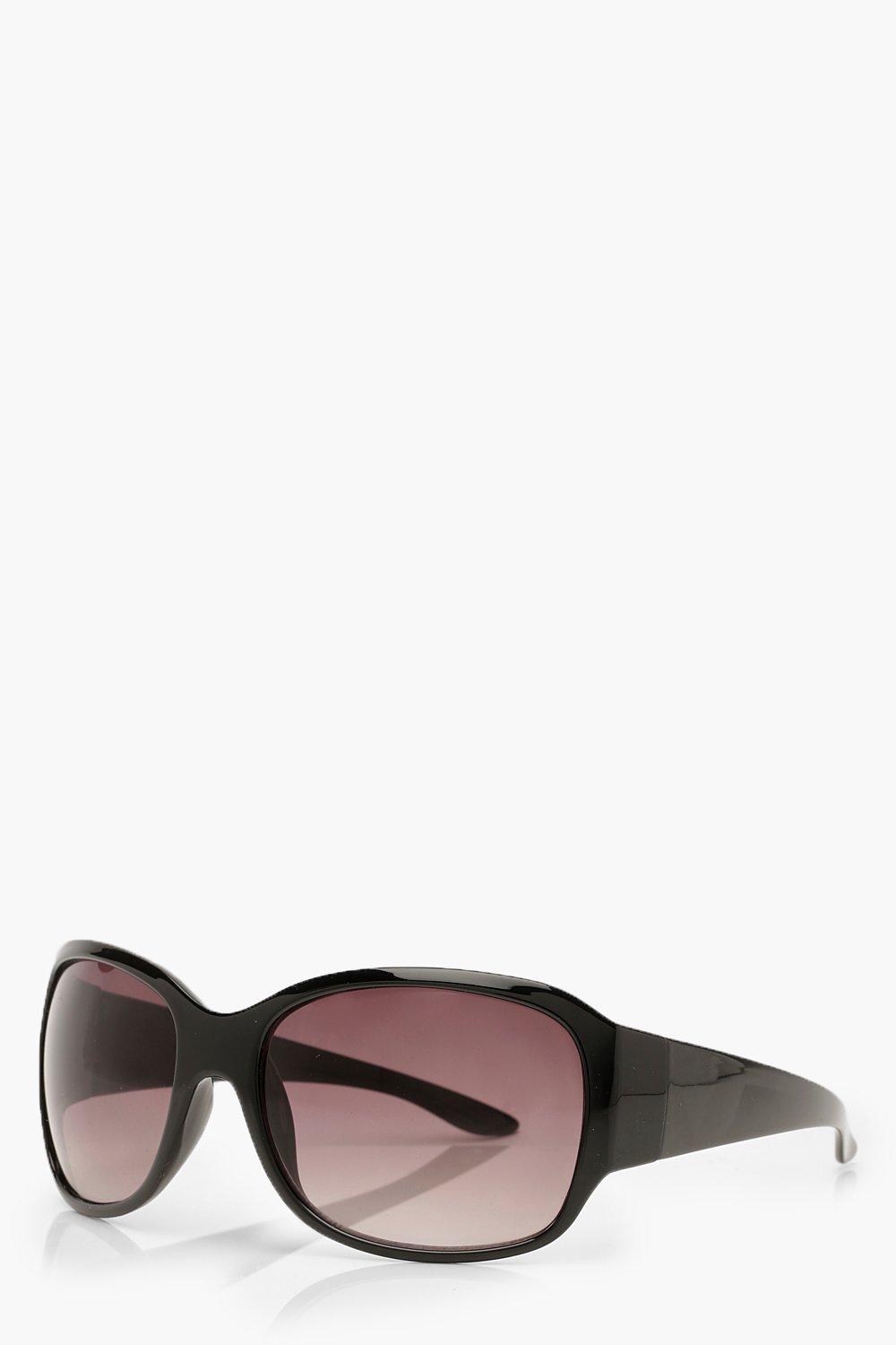 Black Oversized Wrap Around Sunglasses