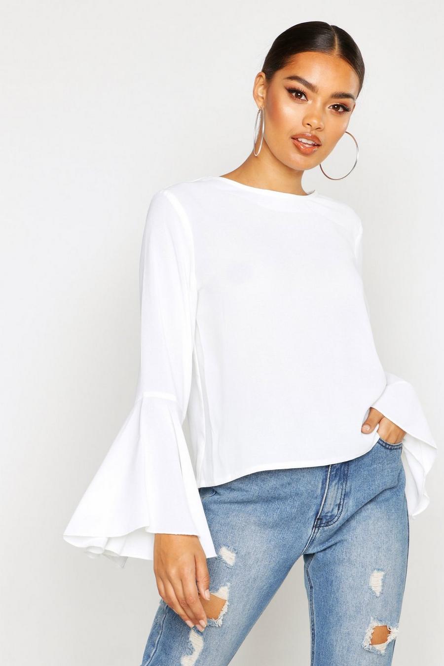 Woven Flared Sleeve Blouse image number 1