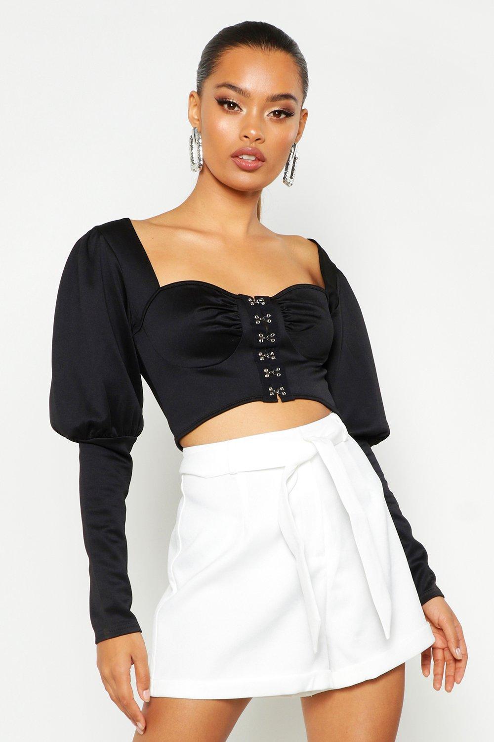 puff sleeve bustier