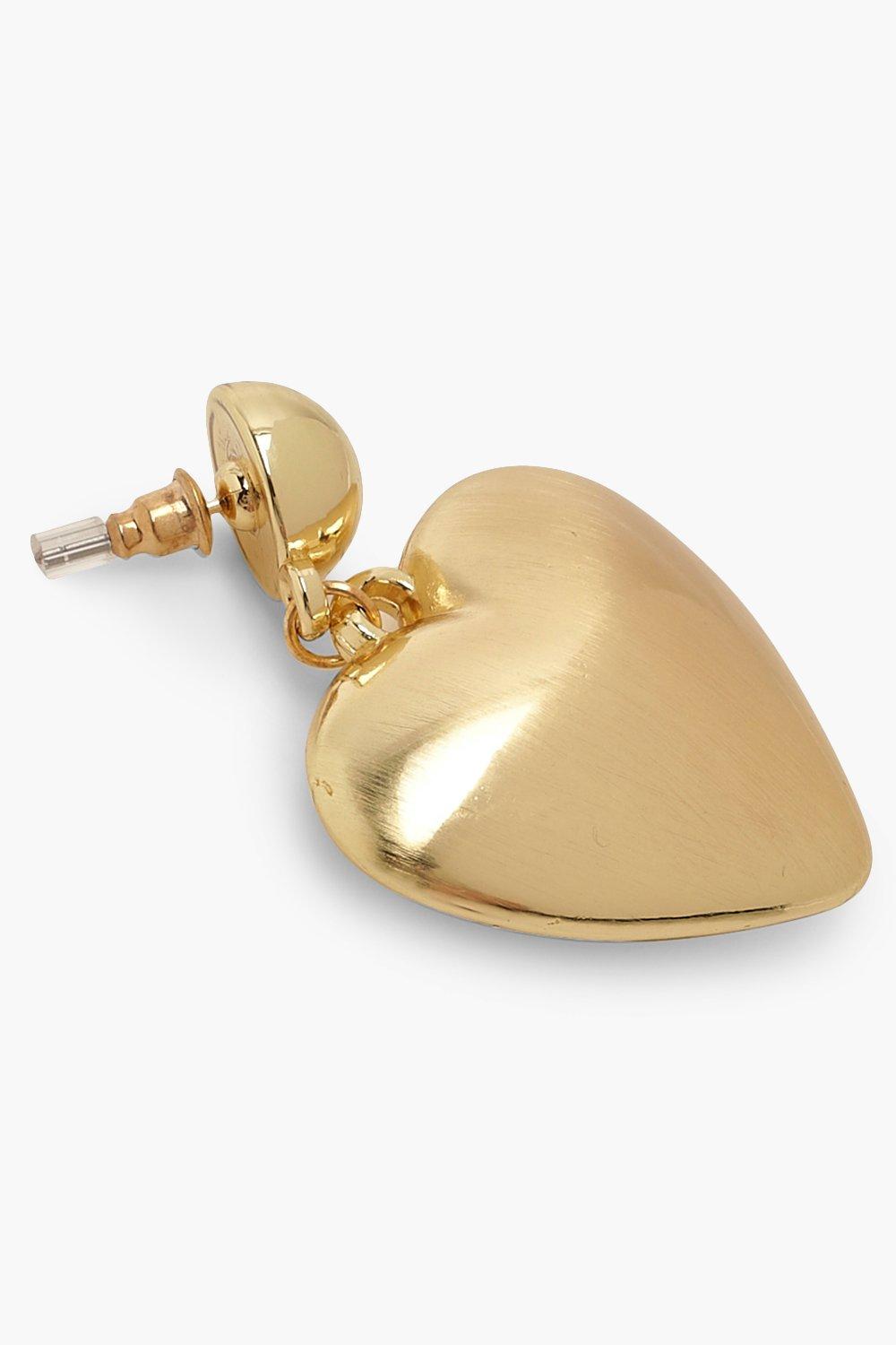 Chunky deals heart earrings