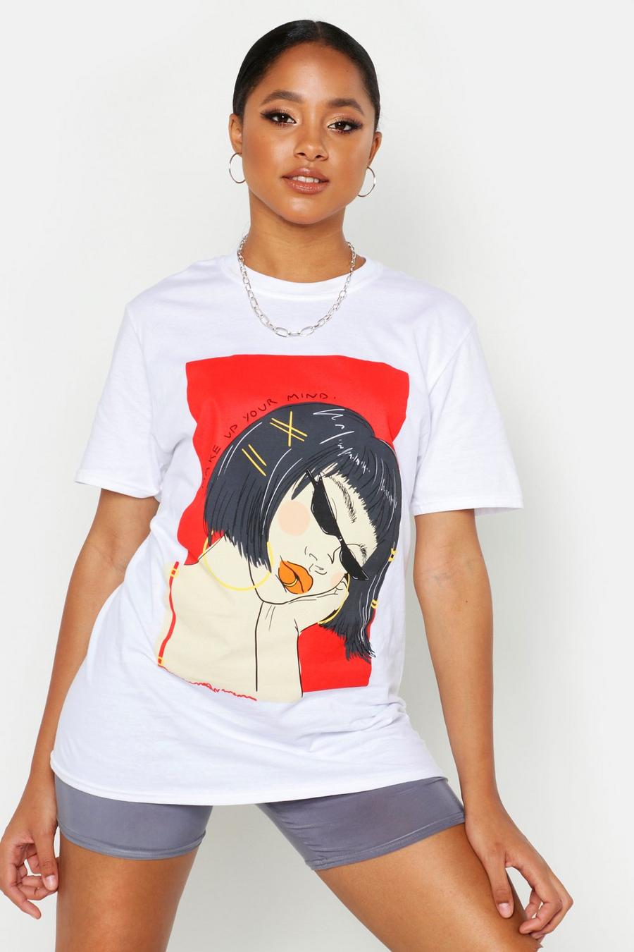 White Face Graphic Graphic T-Shirt image number 1