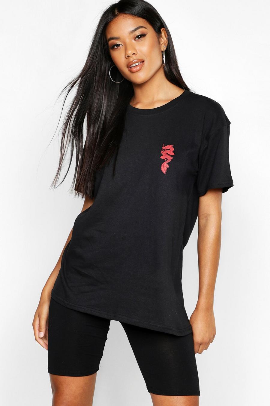 Pocket Dragon Print T-Shirt image number 1