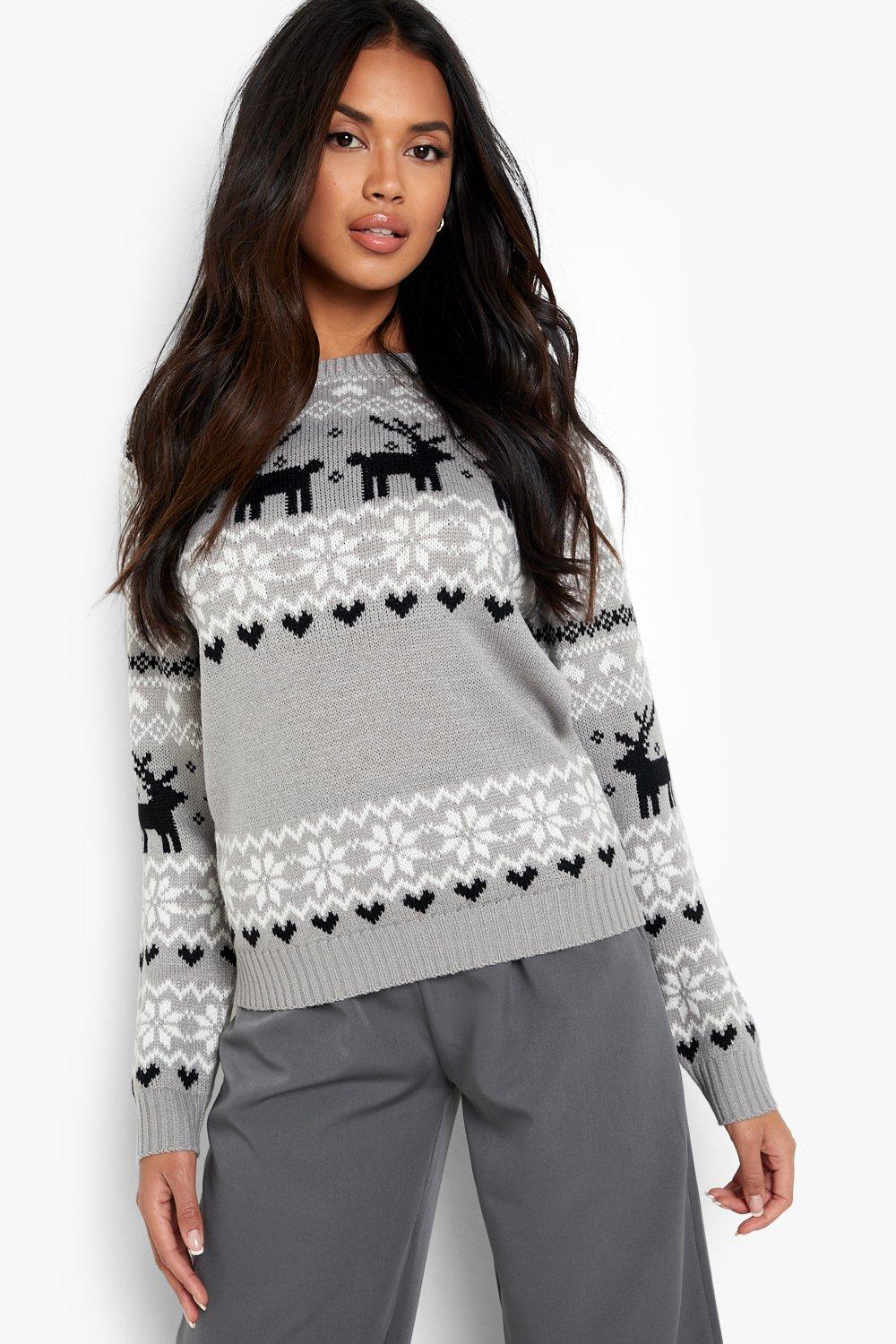 Grey christmas shop jumpers womens