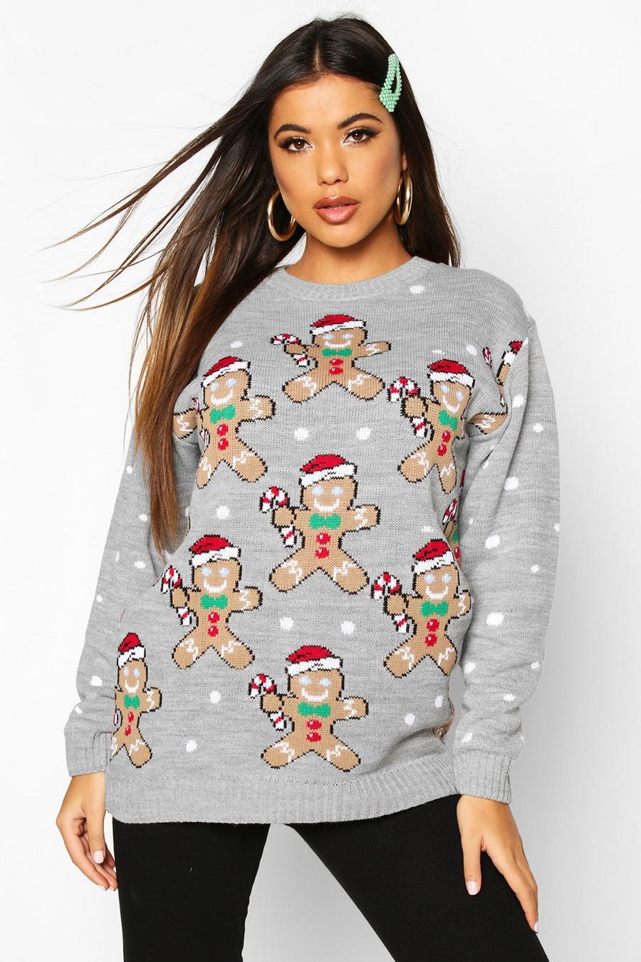 Weihnachtspullover mit Lebkuchenmotiv image number 1