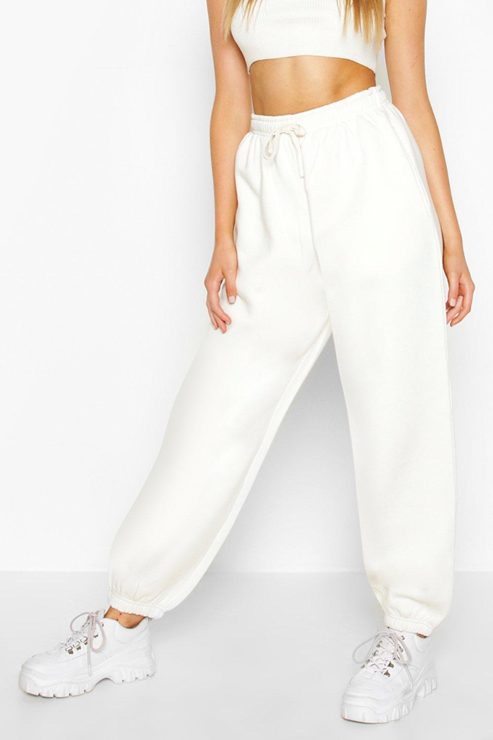 Boohoo white joggers new arrivals