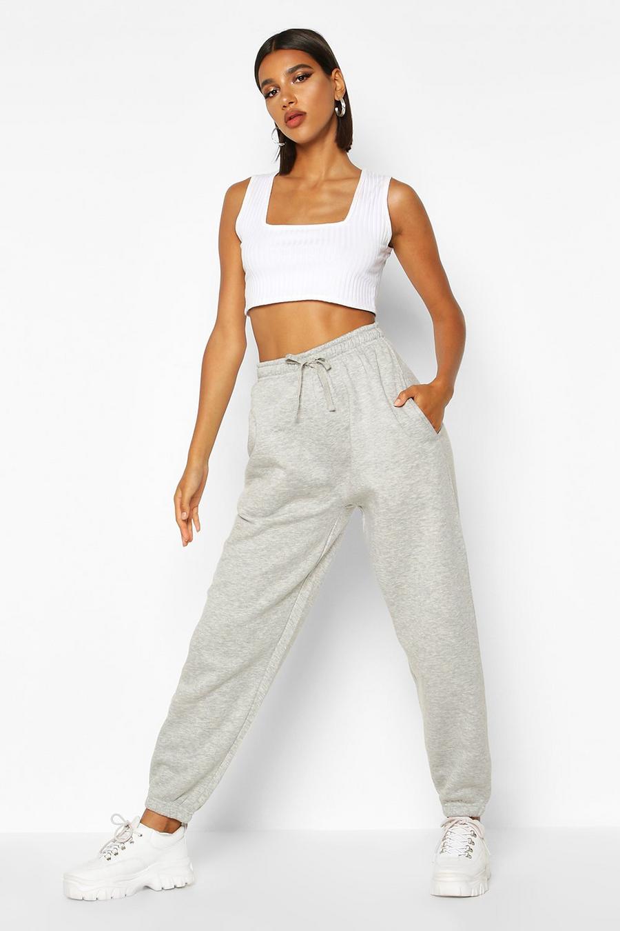 Grey Basic Loose Fit Joggers image number 1