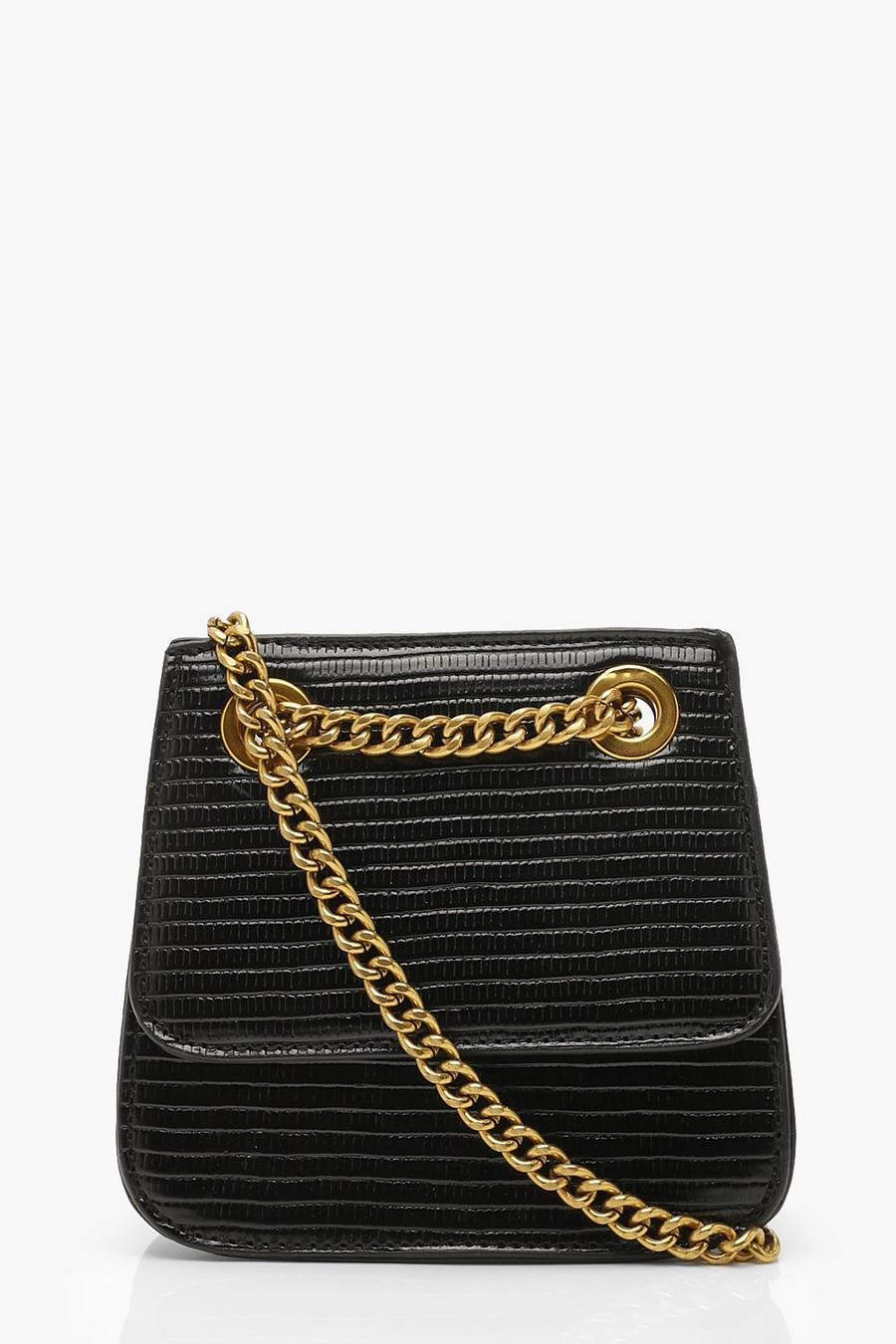 Chain Structured Micro Mini Cross Body Bag image number 1