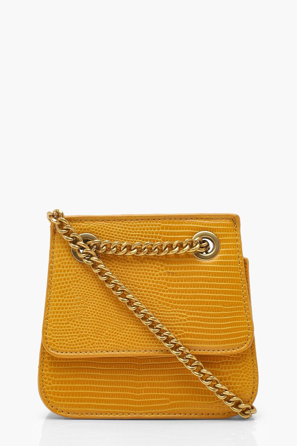 mustard chain bag