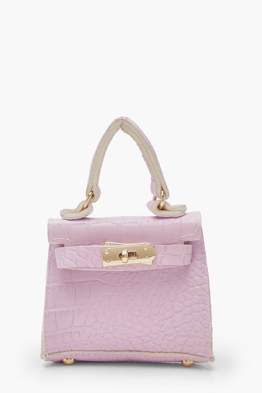 pink mini croc bag