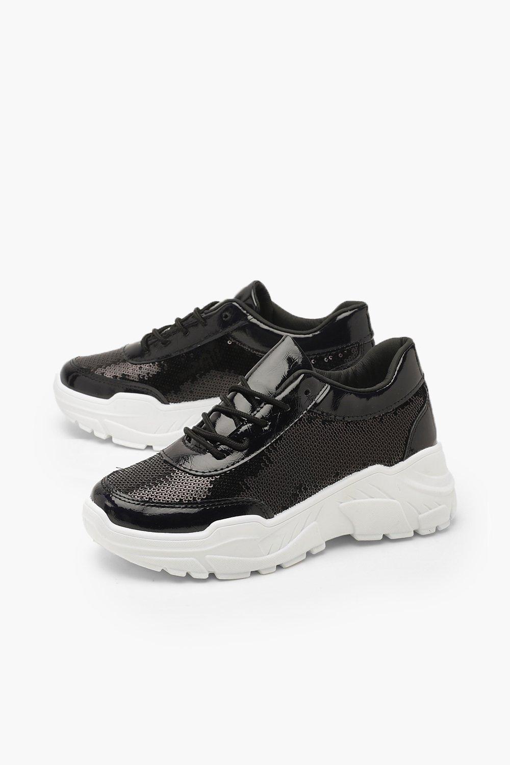 Sequin chunky trainers deals