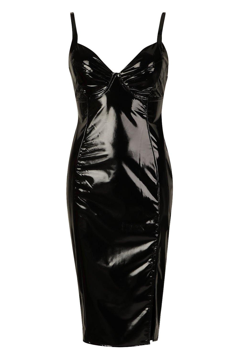 Latex hotsell dress boohoo