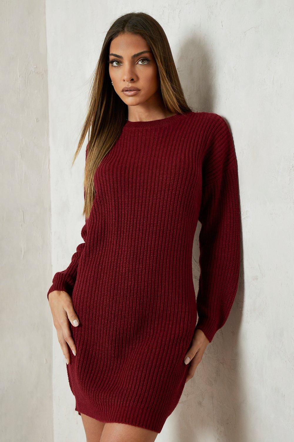 Wine store jumper dress