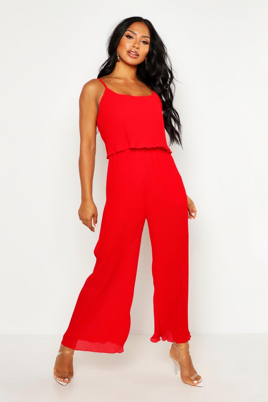Pleated Double Layer Cami Jumpsuit image number 1