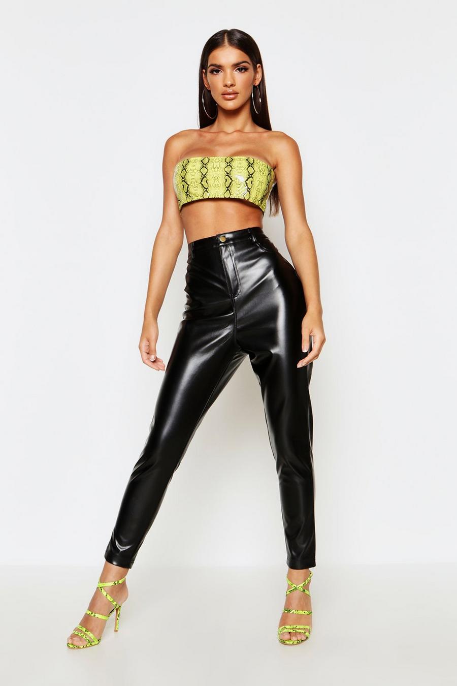 Faux Leather Super Skinny Stretch Pants image number 1