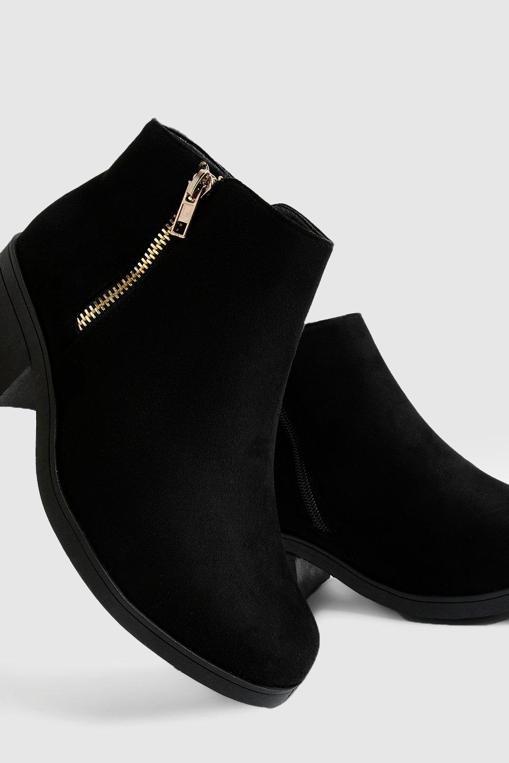 Wide Width Zip Side Chelsea Boots