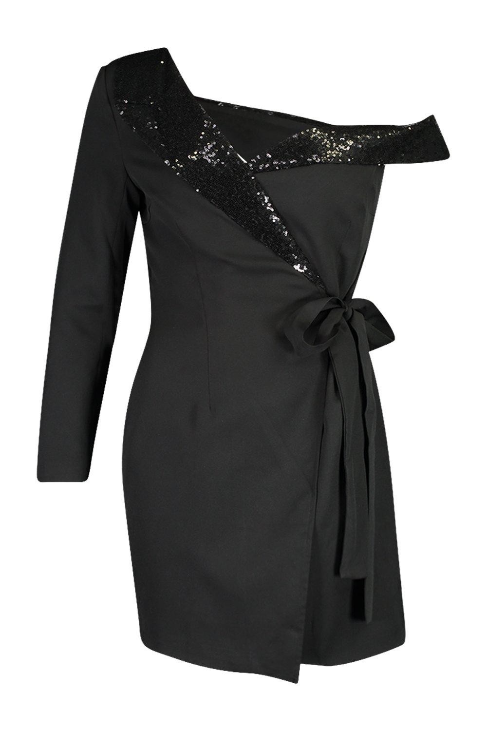 sequin collar dress