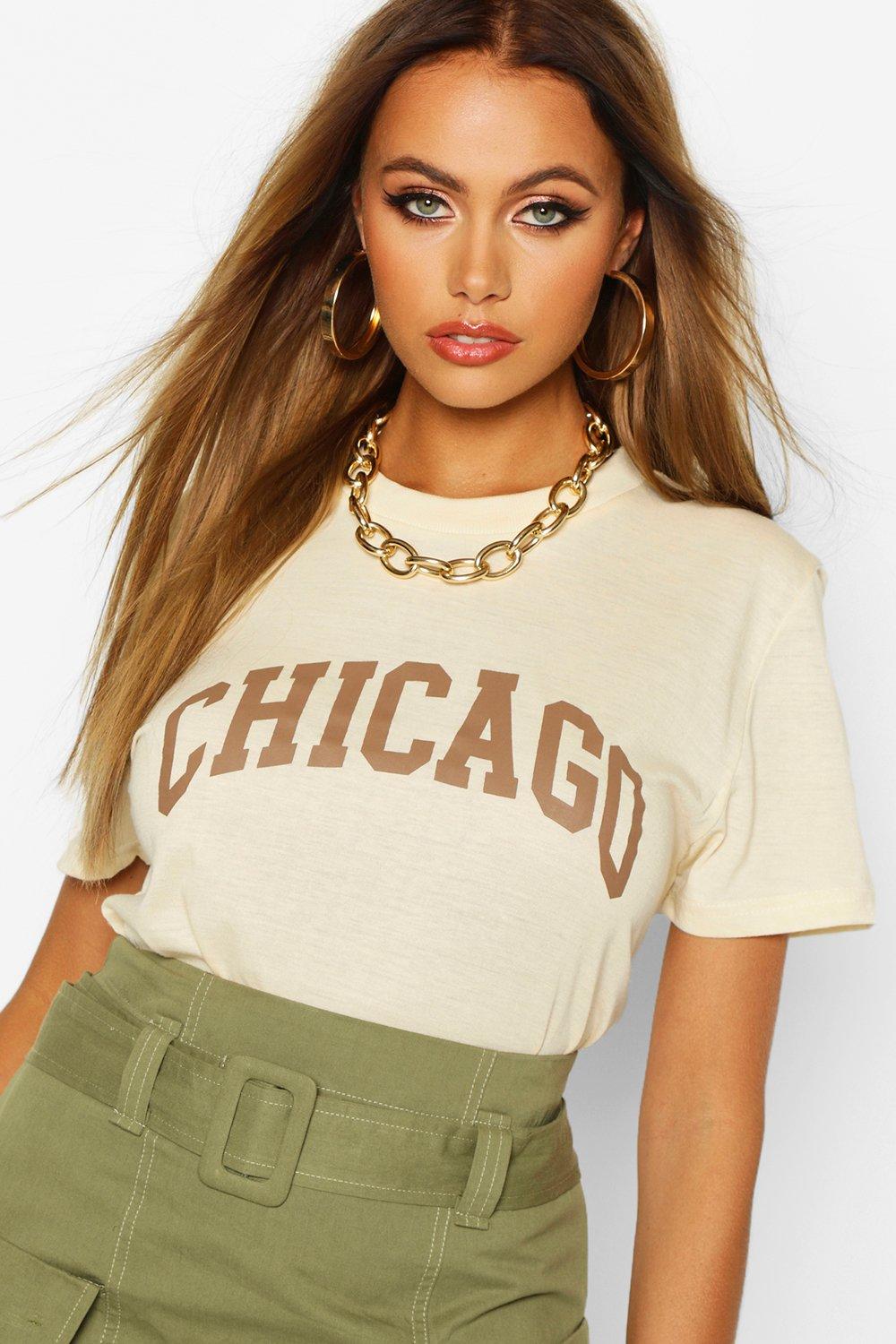 YOURS Curve Charcoal Grey 'Chicago' Slogan Acid Wash Oversized T