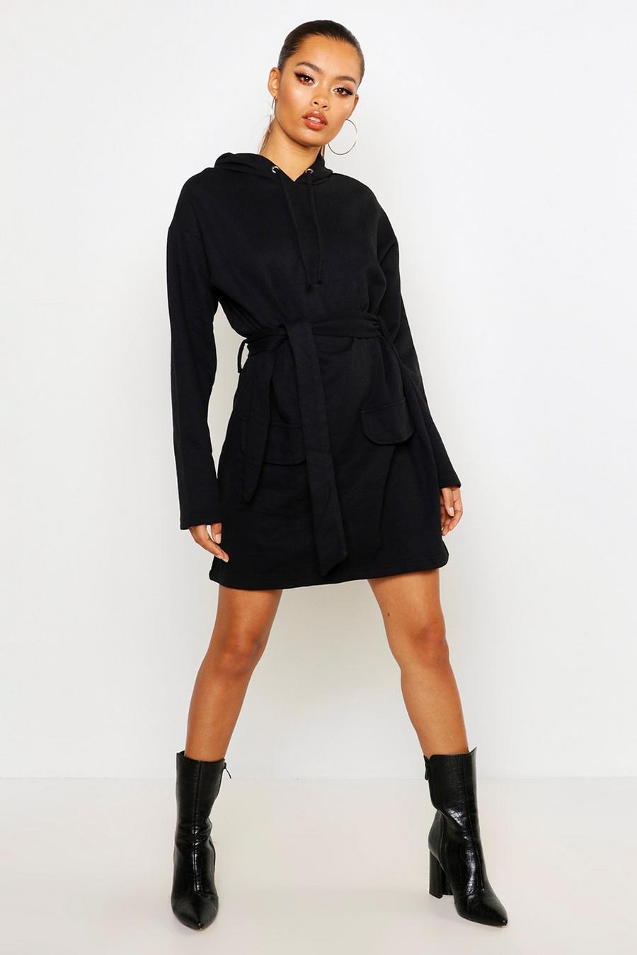 Utility Patch Pocket Drawcord Sweat Dress image number 1