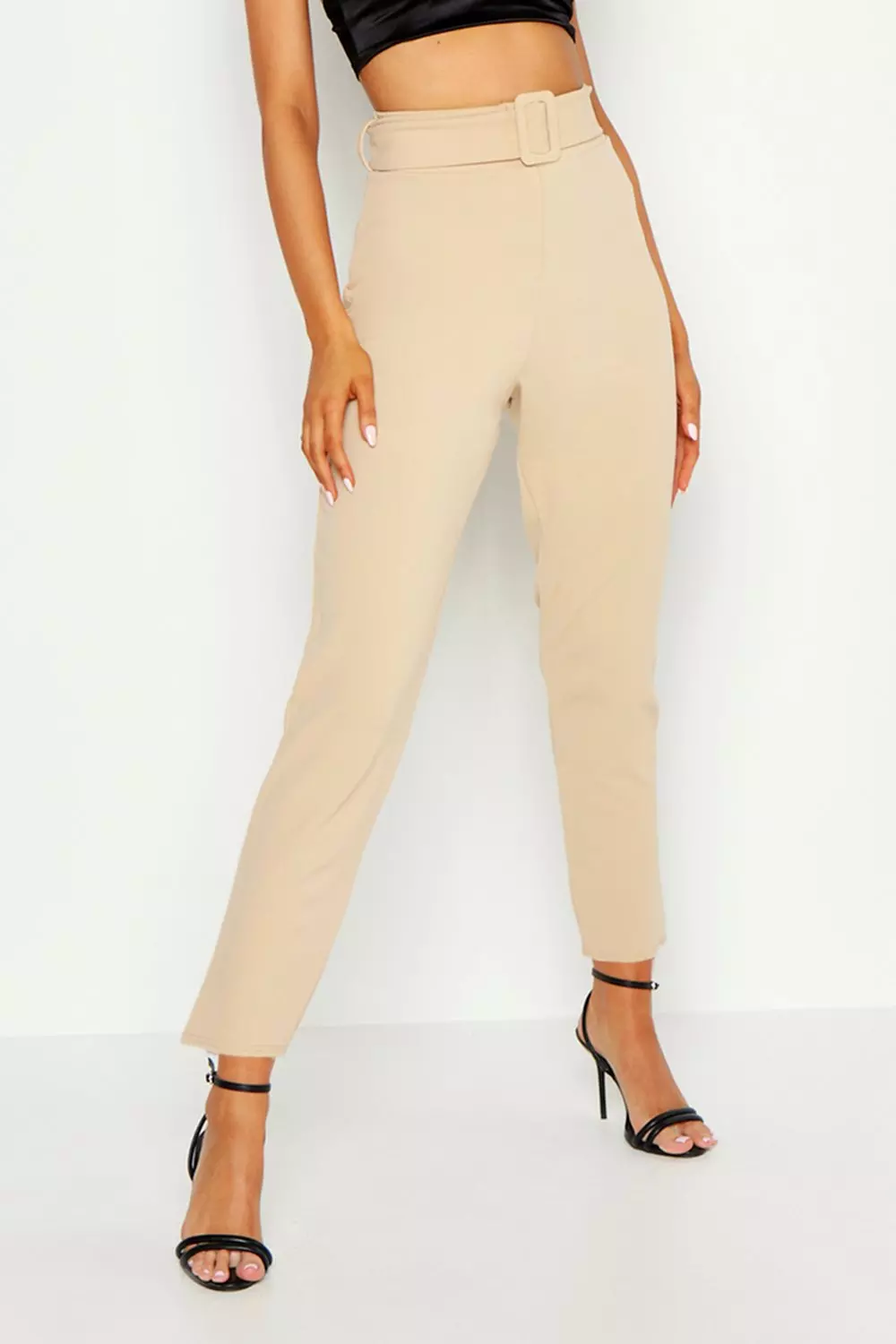 Cream cigarette shop trousers