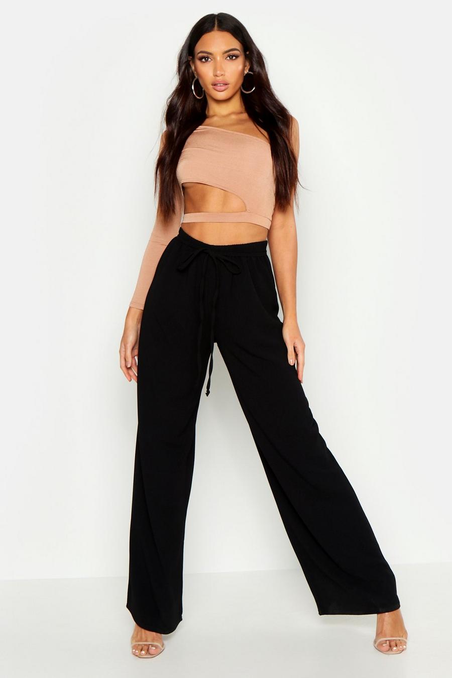 Tie Waist Extreme Wide Leg Trouser image number 1