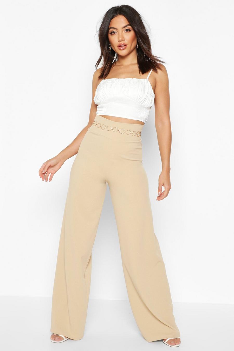 Deep Contour Waistband Wide Leg Trousers image number 1