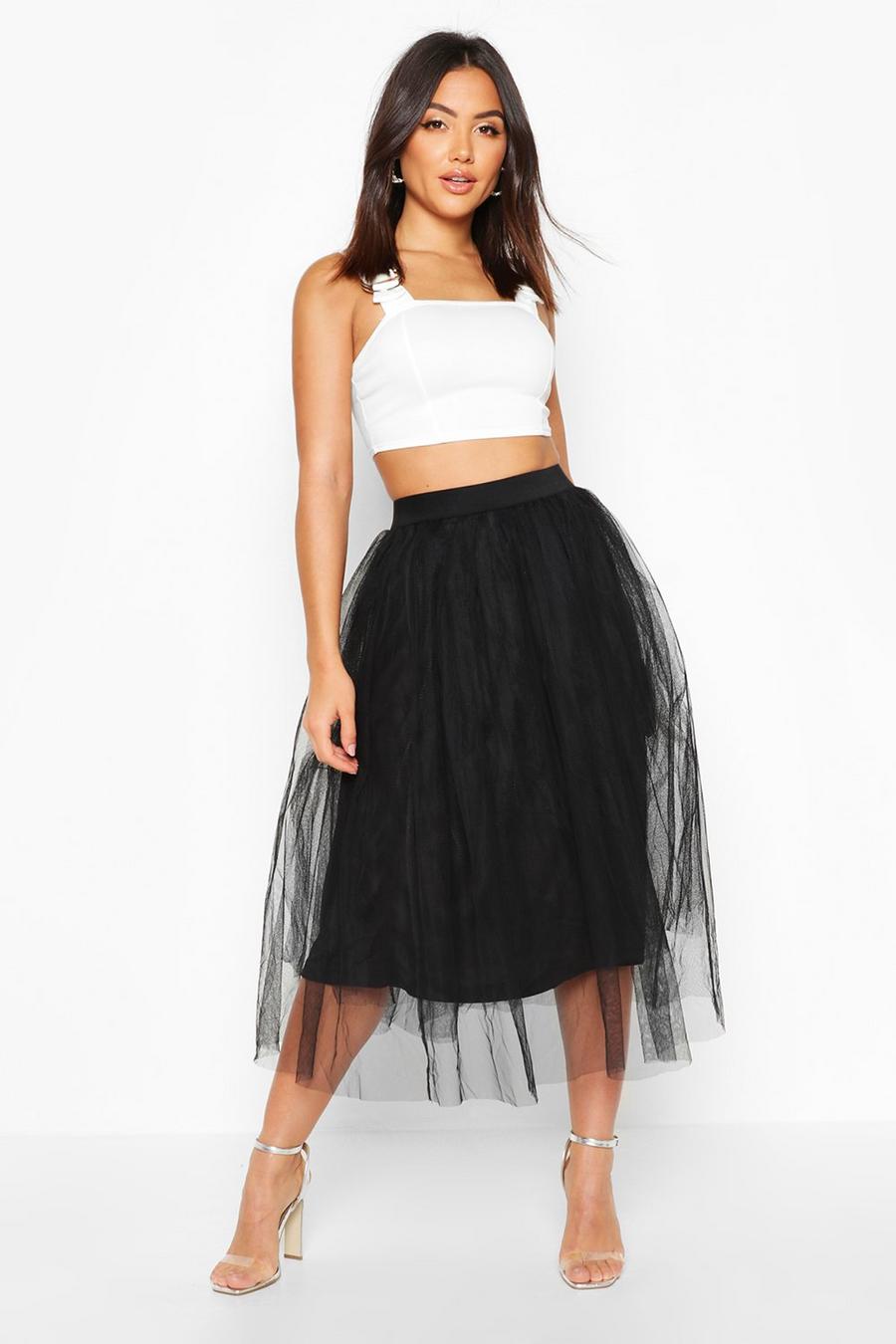 Tulle Longer Length Midi Skirt image number 1