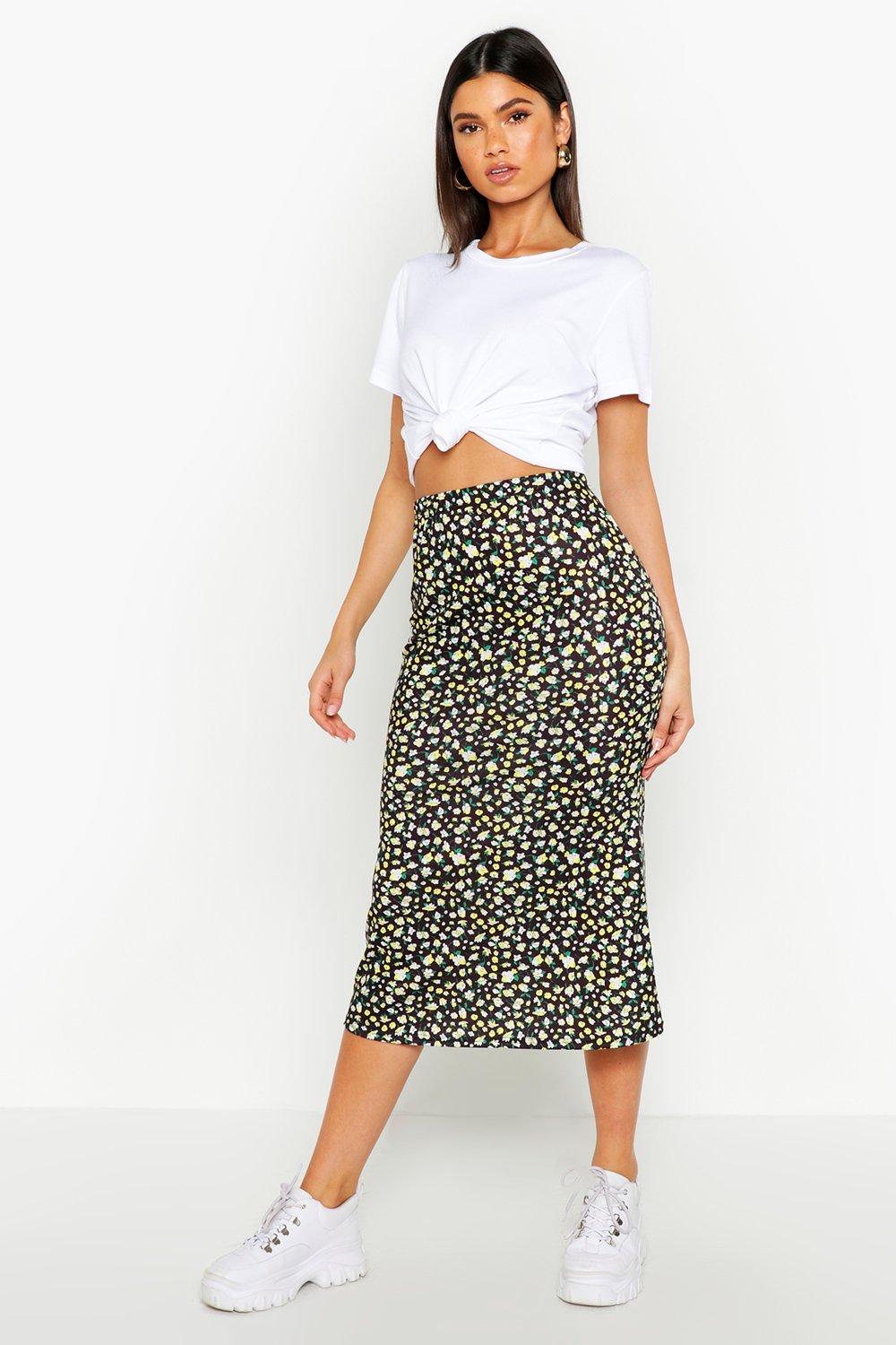 boohoo midi skirts