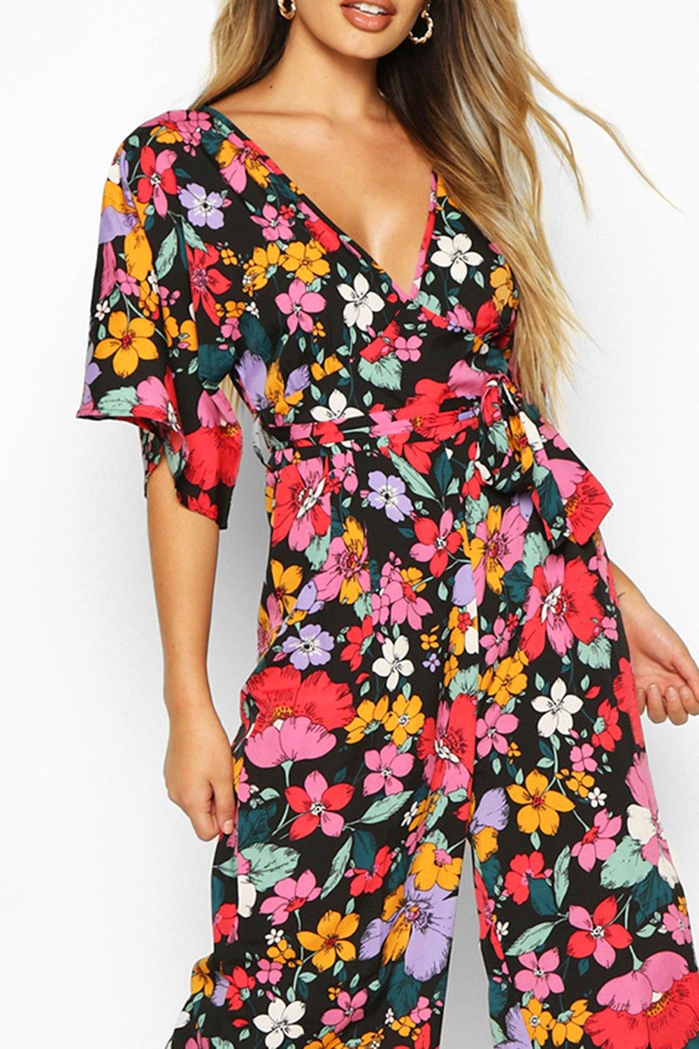 Bright floral sale jumpsuit