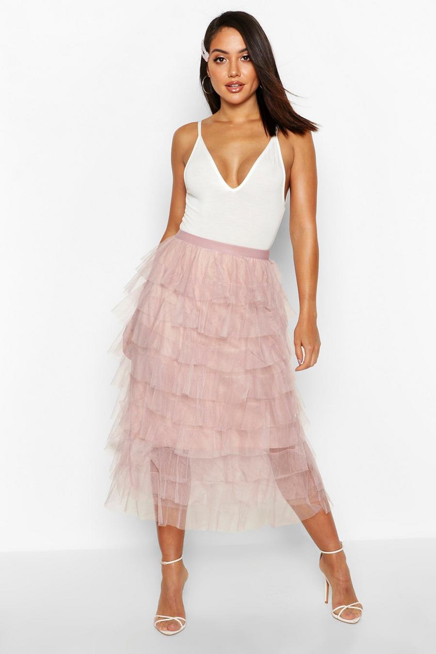 Layer Tulle Midi Skirt image number 1