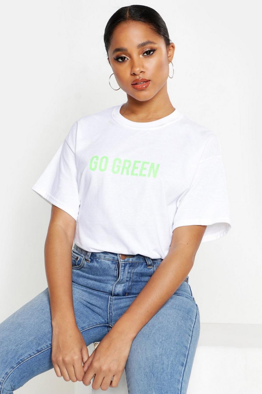 Go Green Slogan T-Shirt image number 1
