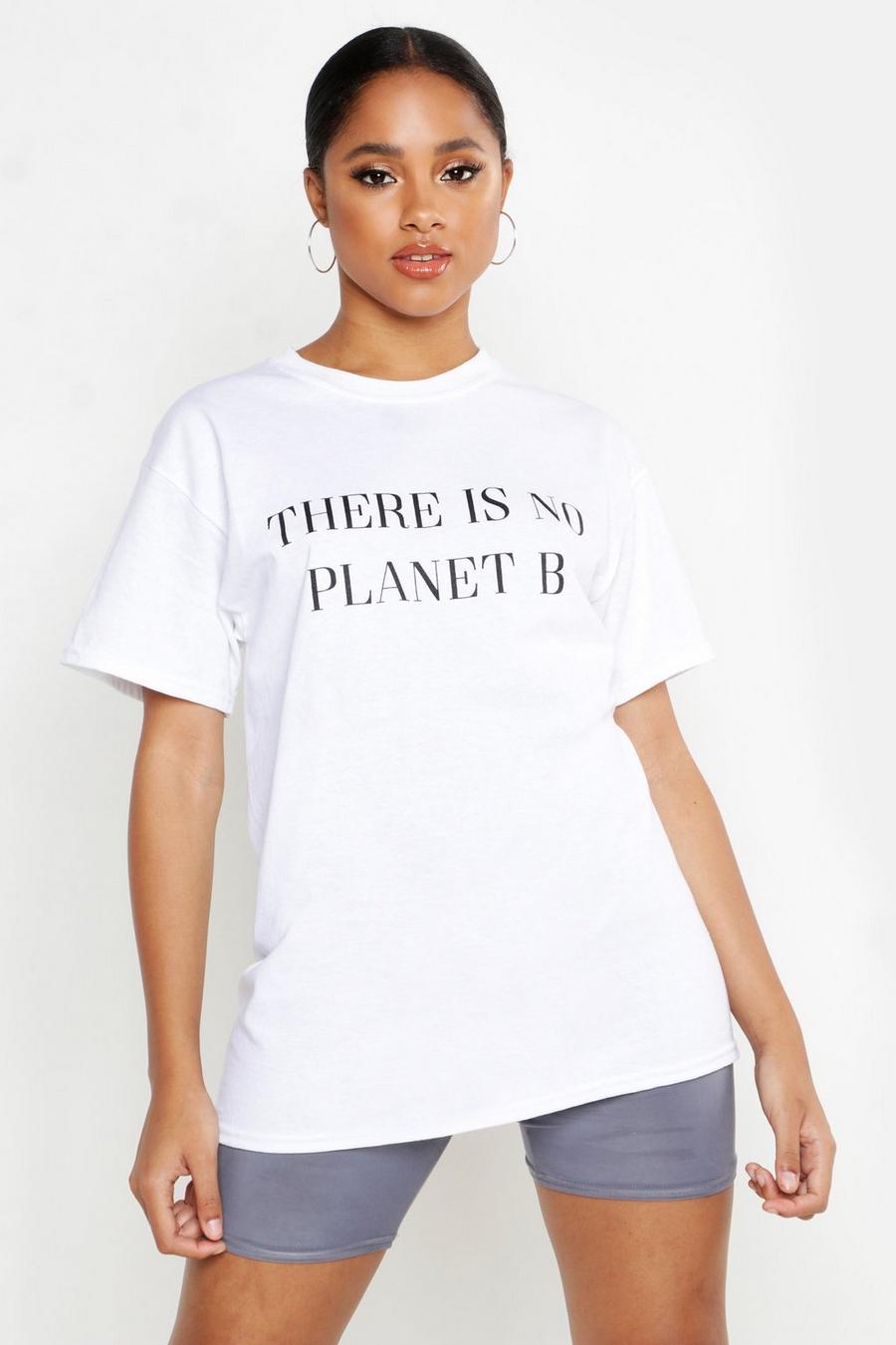 "No planet B" t-shirt med slogan image number 1