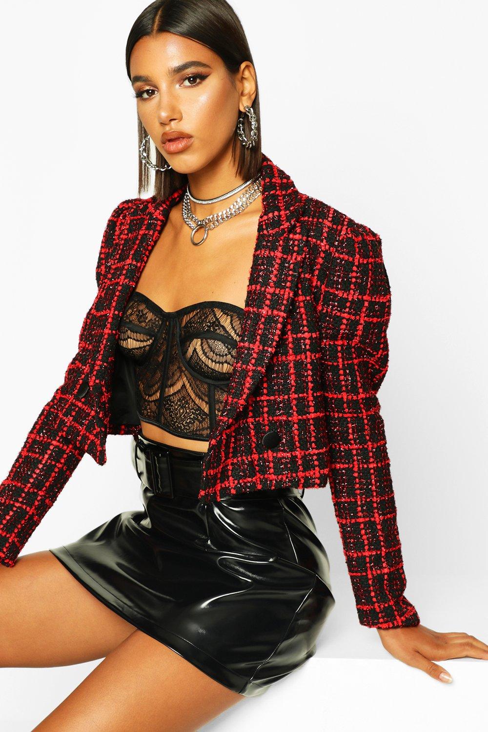 Plaid vinyl outlet skirt