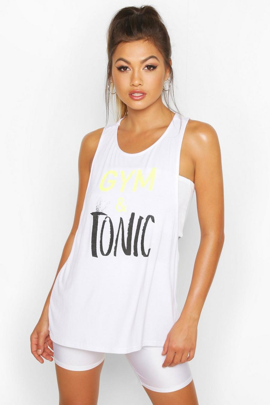 Hot hemdje met slogan Gym & Tonic image number 1