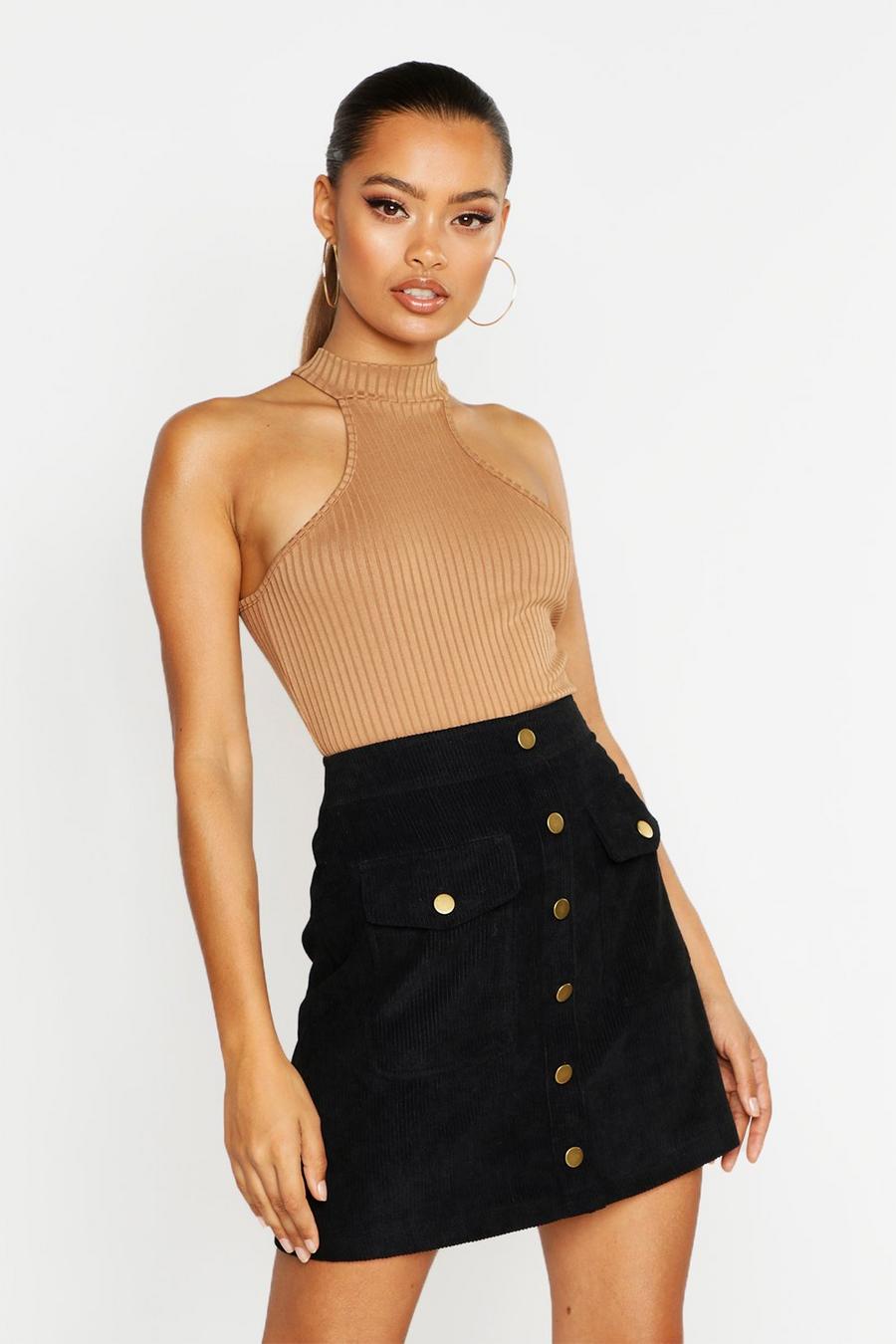 Chunky Cord Pocket Front Mini Skirt image number 1